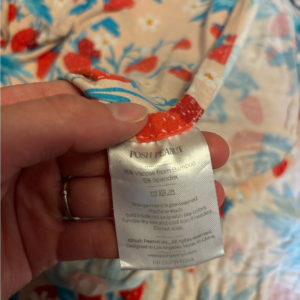 Posh peanut bamboo swaddle blanket, and night gown